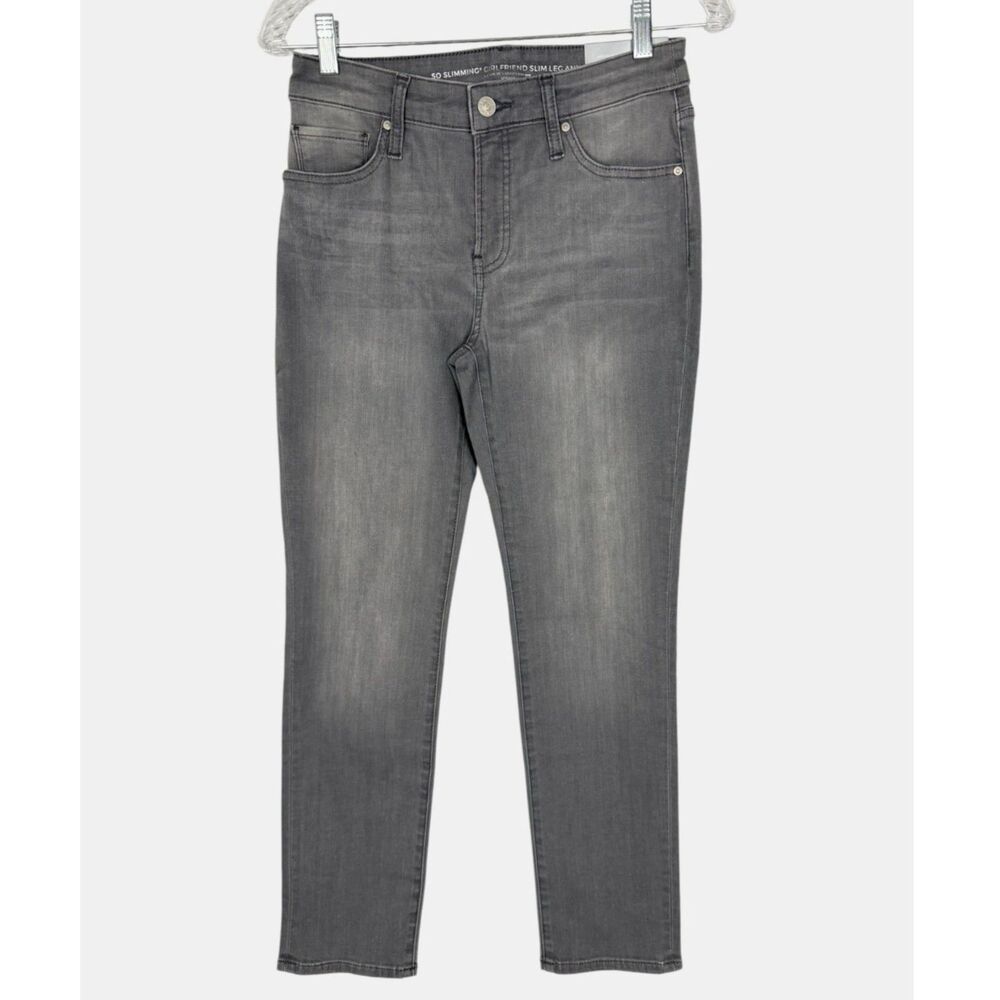 Chico's So Slimming Girlfriend Slim Leg Ankle Jeans Stormy Water Wash 00R US 2R